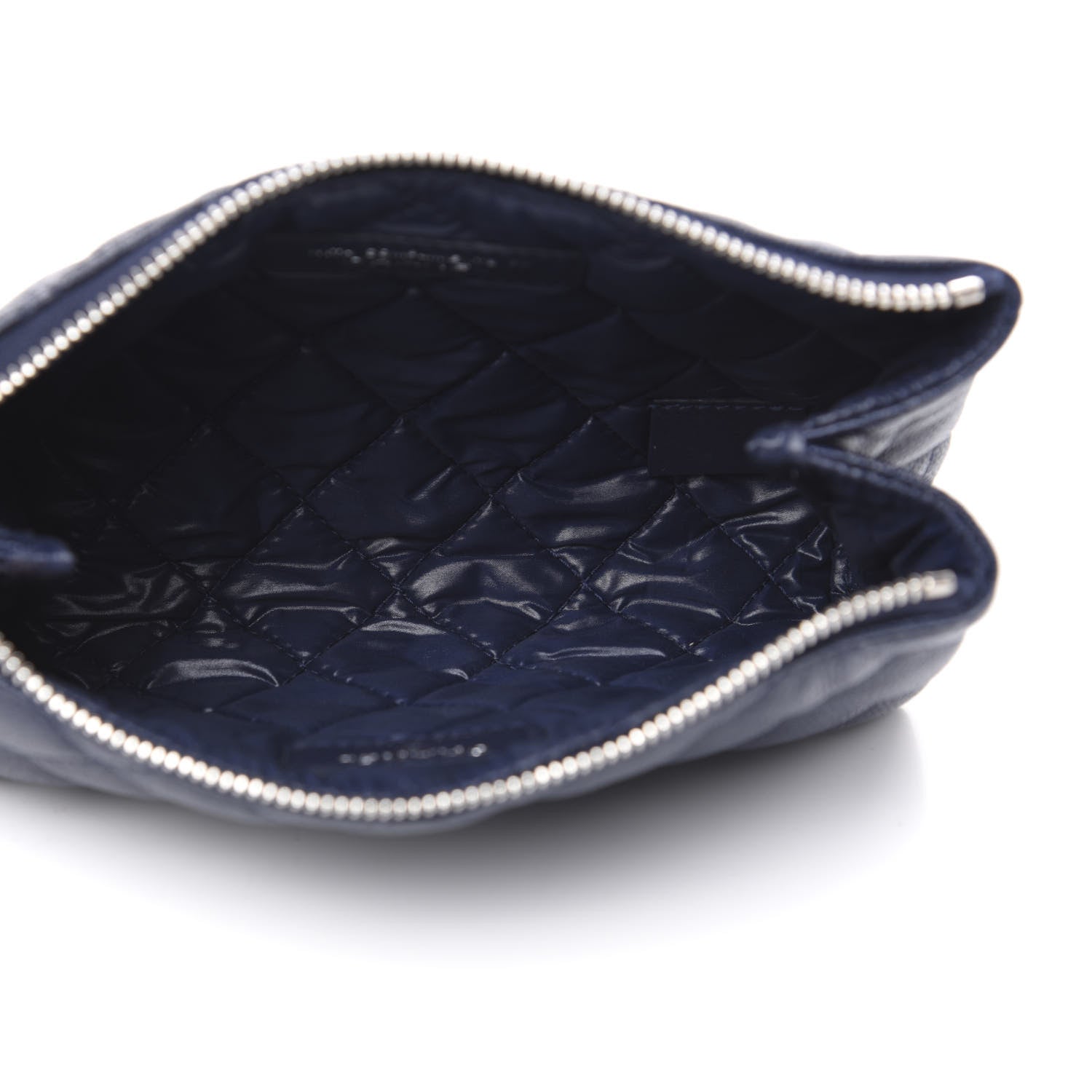 Chanel Caviar Quilted Cosmetic Case Navy 5 of 13