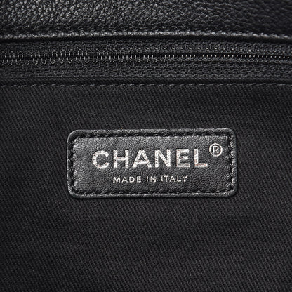 Chanel Grained Calfskin Stitched Medium Braided With Style Hobo Black 6 of 14