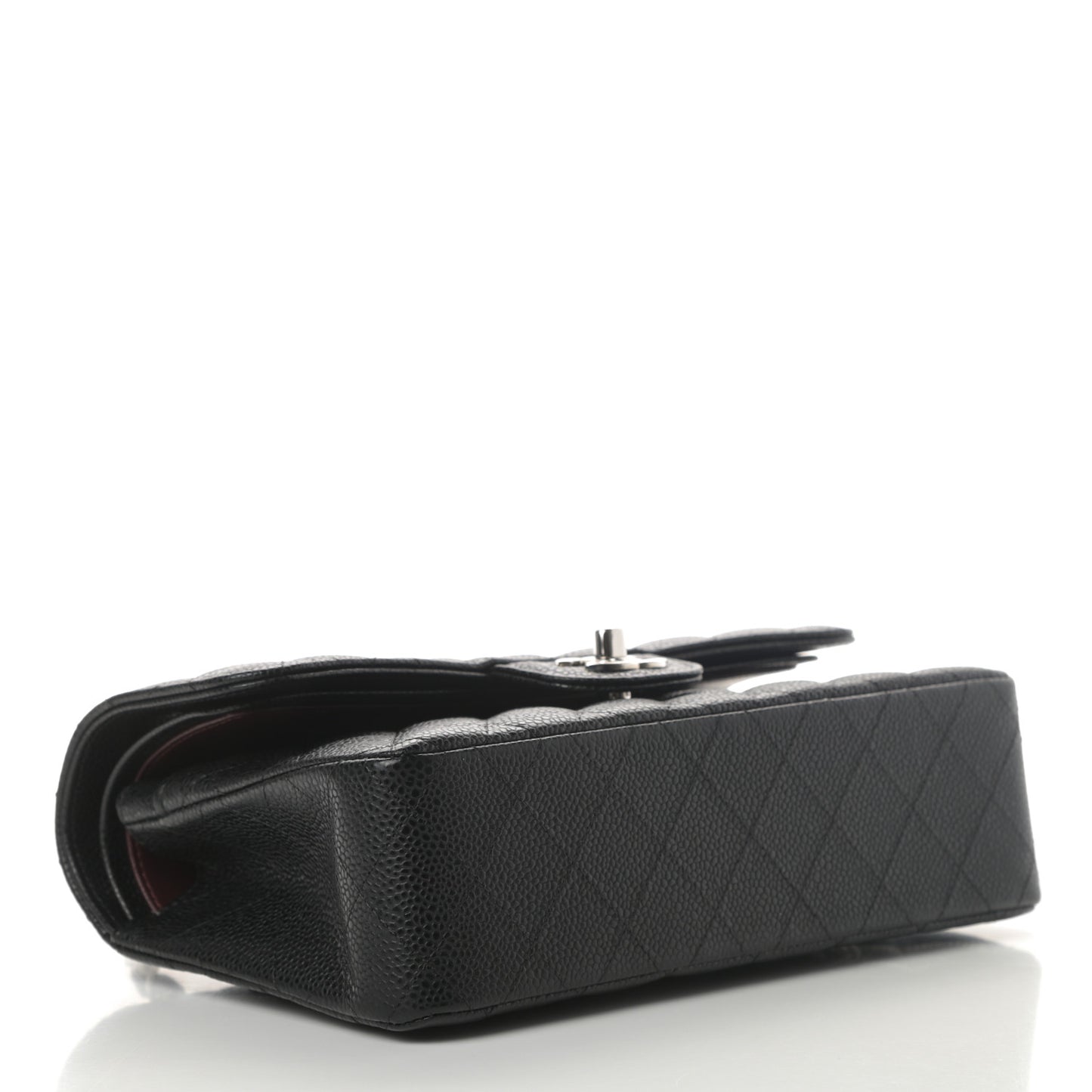 Caviar Quilted Small Double Flap Black