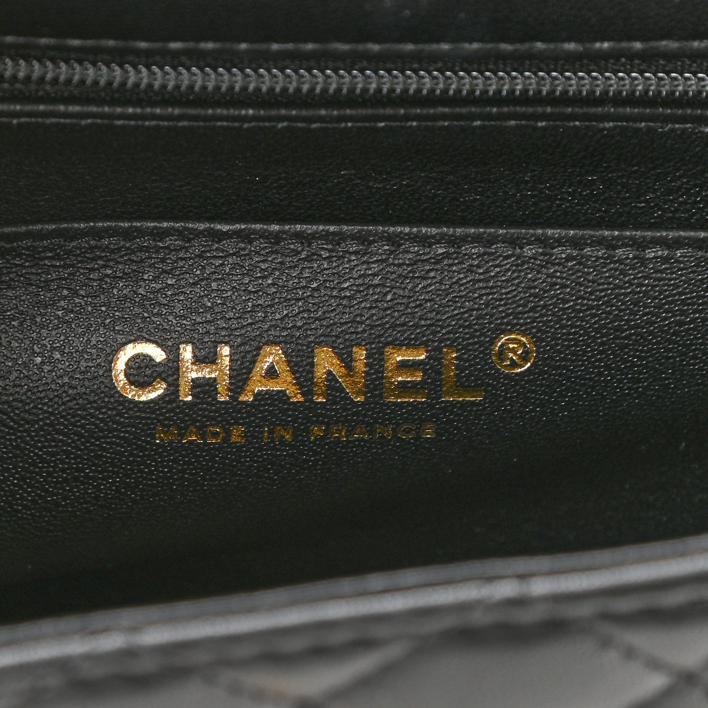 Lambskin Quilted Mini Top Handle Rectangular Flap Black