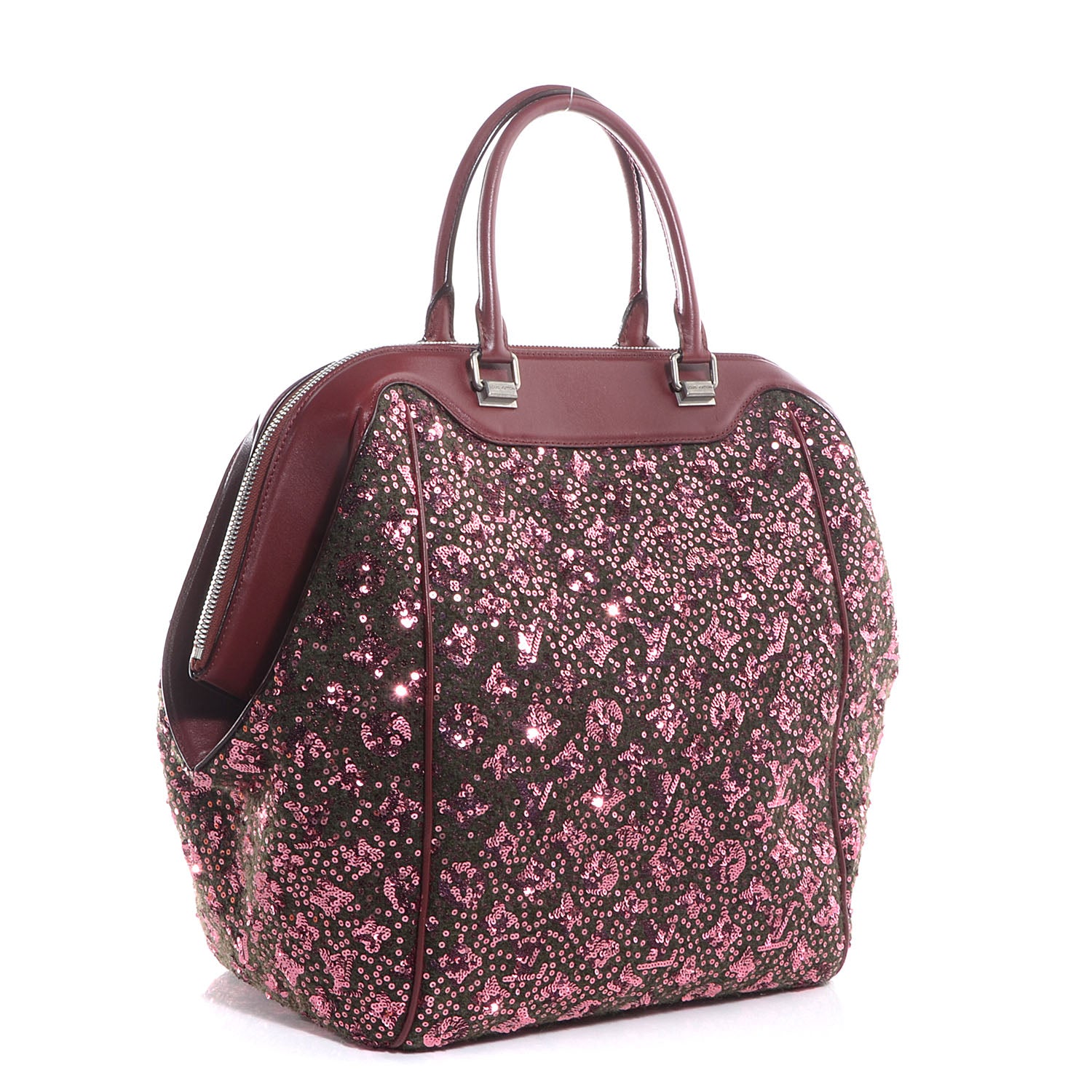 Louis Vuitton Sequin Monogram Sunshine Express North South Burgundy 3 of 9