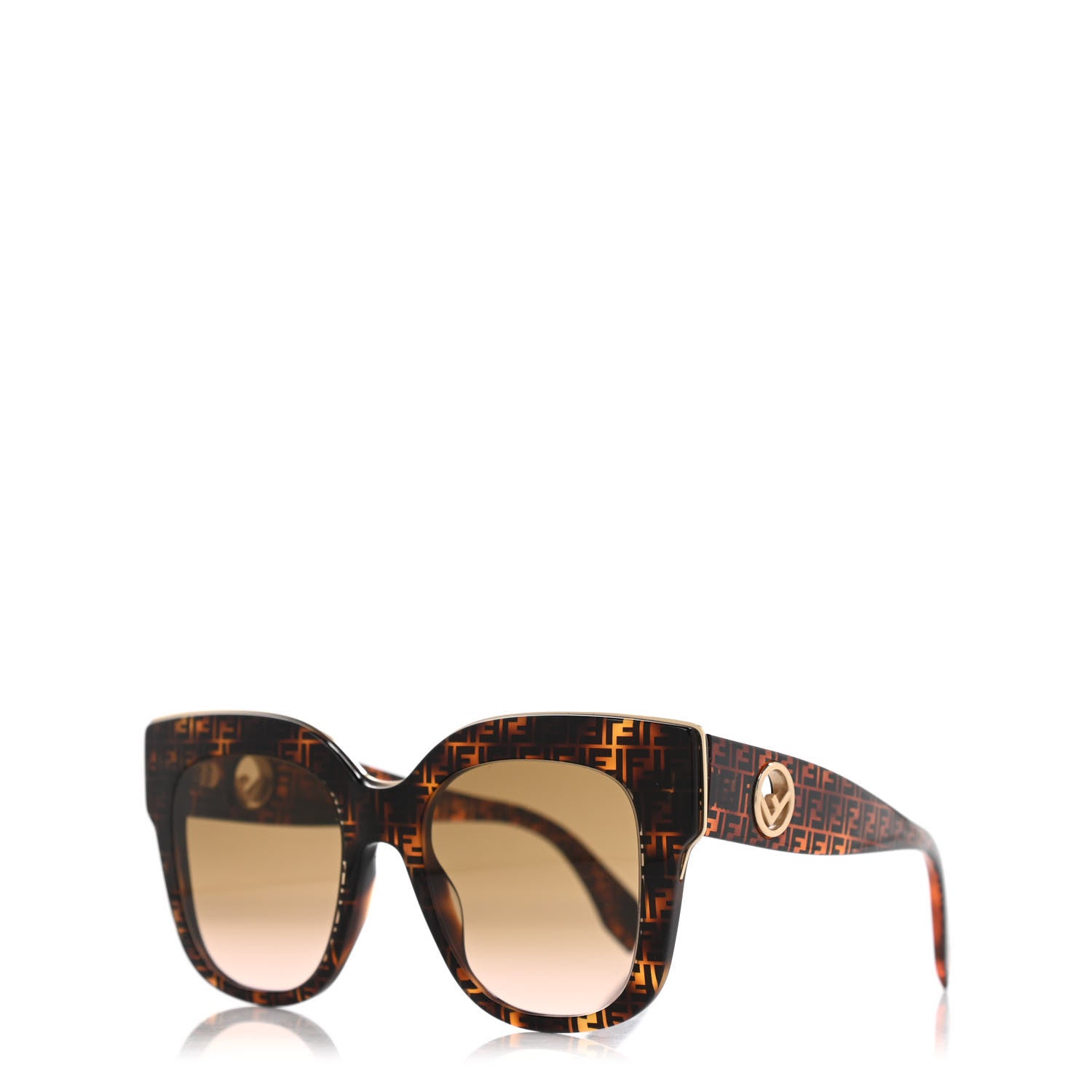 Fendi Acetate F is Fendi 51mm Cat Eye Sunglasses FF 0359/S Tortoise Camouflage 1 of 13