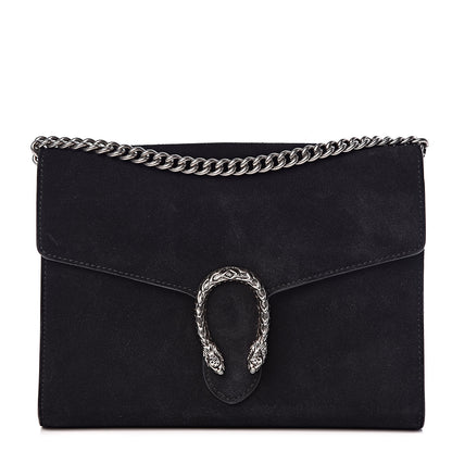 Gucci Suede Mini Dionysus Chain Wallet Black 1 of 14