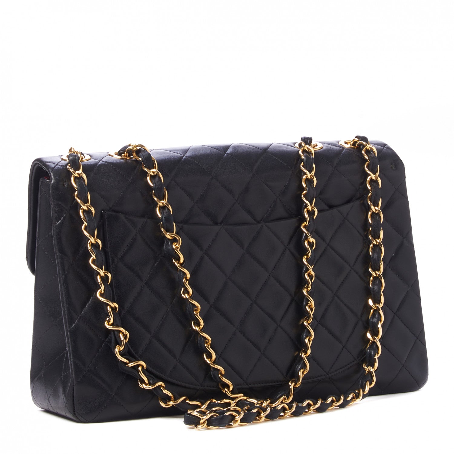 Chanel Lambskin Quilted XL Jumbo Single Flap Black 3 of 11
