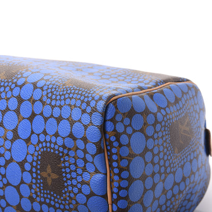 Louis Vuitton Monogram Kusama Town Speedy 30 Blue 8 of 11