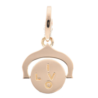 Cartier 18K Yellow Gold 'I Love You' Circle Spinner Charm 1 of 3