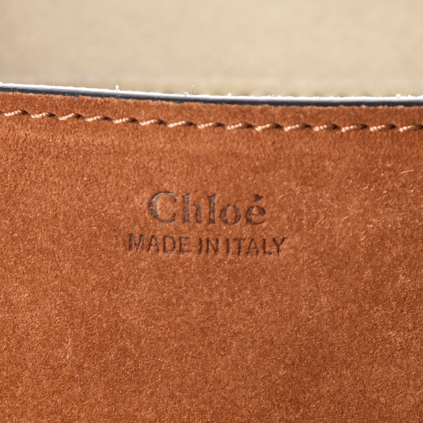 Suede Smooth Calfskin Studded Drew Shoulder Bag Caramel