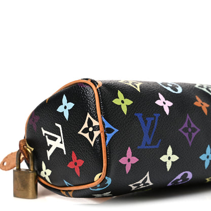 Louis Vuitton Monogram Multicolor Mini Sac HL Speedy Black 9 of 10