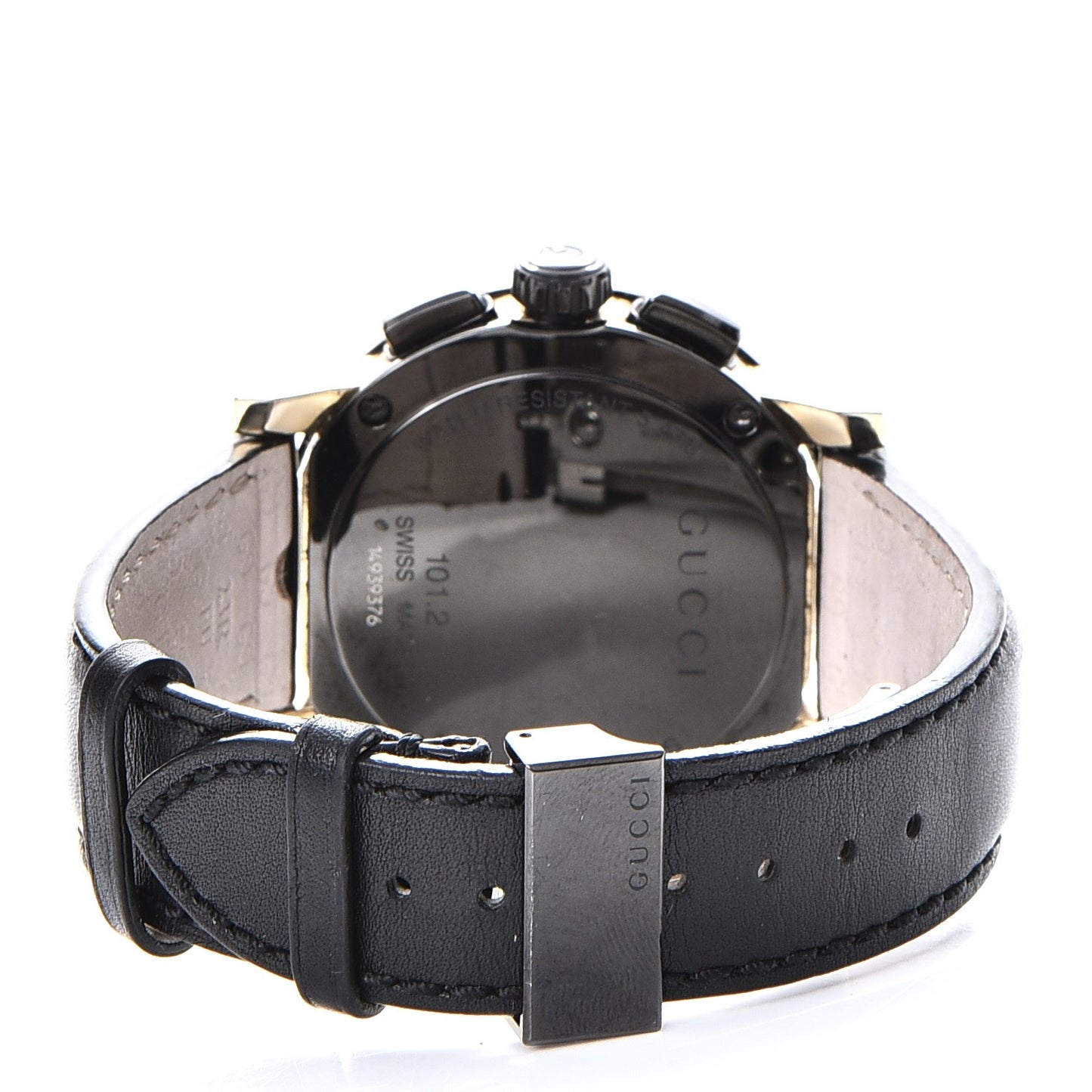 PVD Stainless Steel Calfskin 44mm G-Chrono Quartz Watch Black