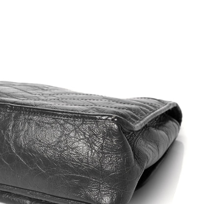 Saint Laurent Crinkled Calfskin Matelasse Monogram Medium Niki Chain Satchel Fog 7 of 13