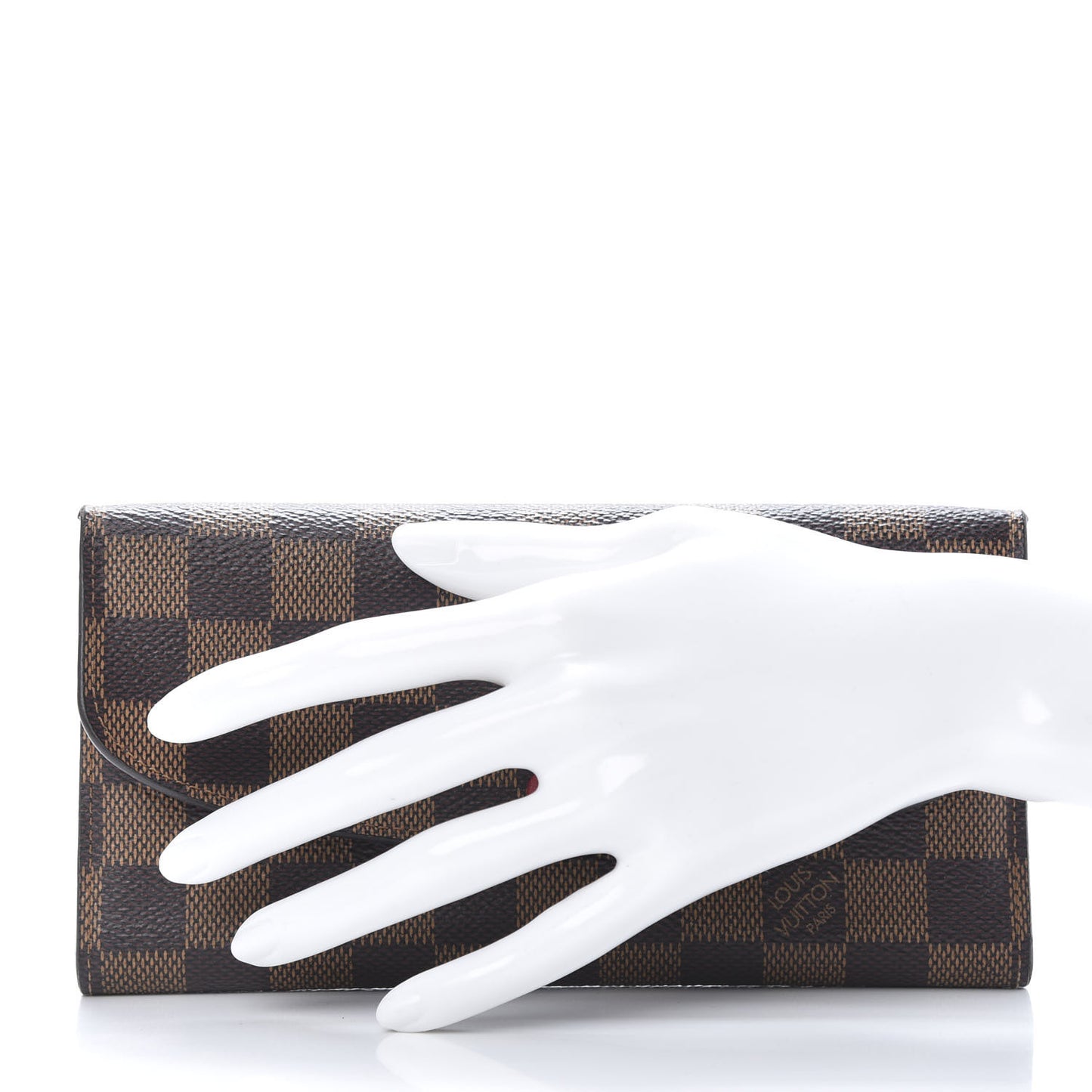 Damier Ebene Emilie Wallet Red