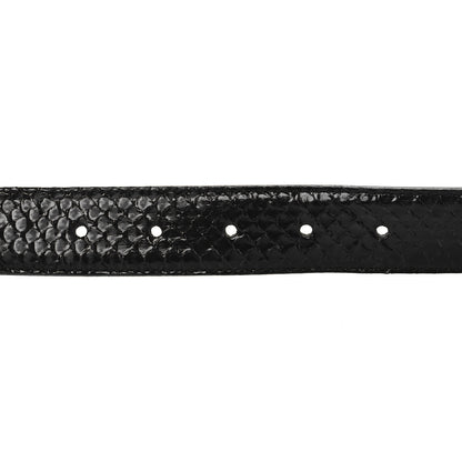 Saint Laurent Snakeskin Heart Belt 75 30 Black 3 of 7