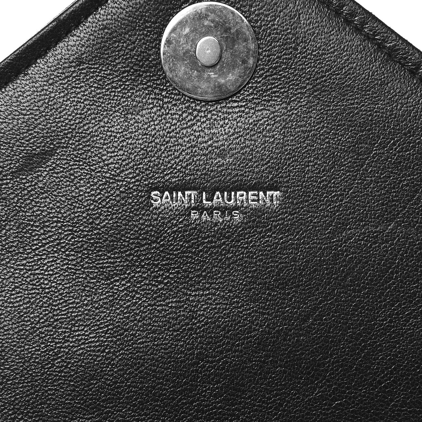 Sheepskin Matelasse Chevron Monogram Large College Satchel Black