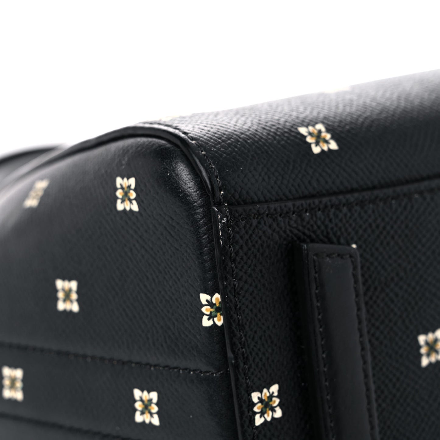 Calfskin Mini Lilies Print Mini Antigona Black