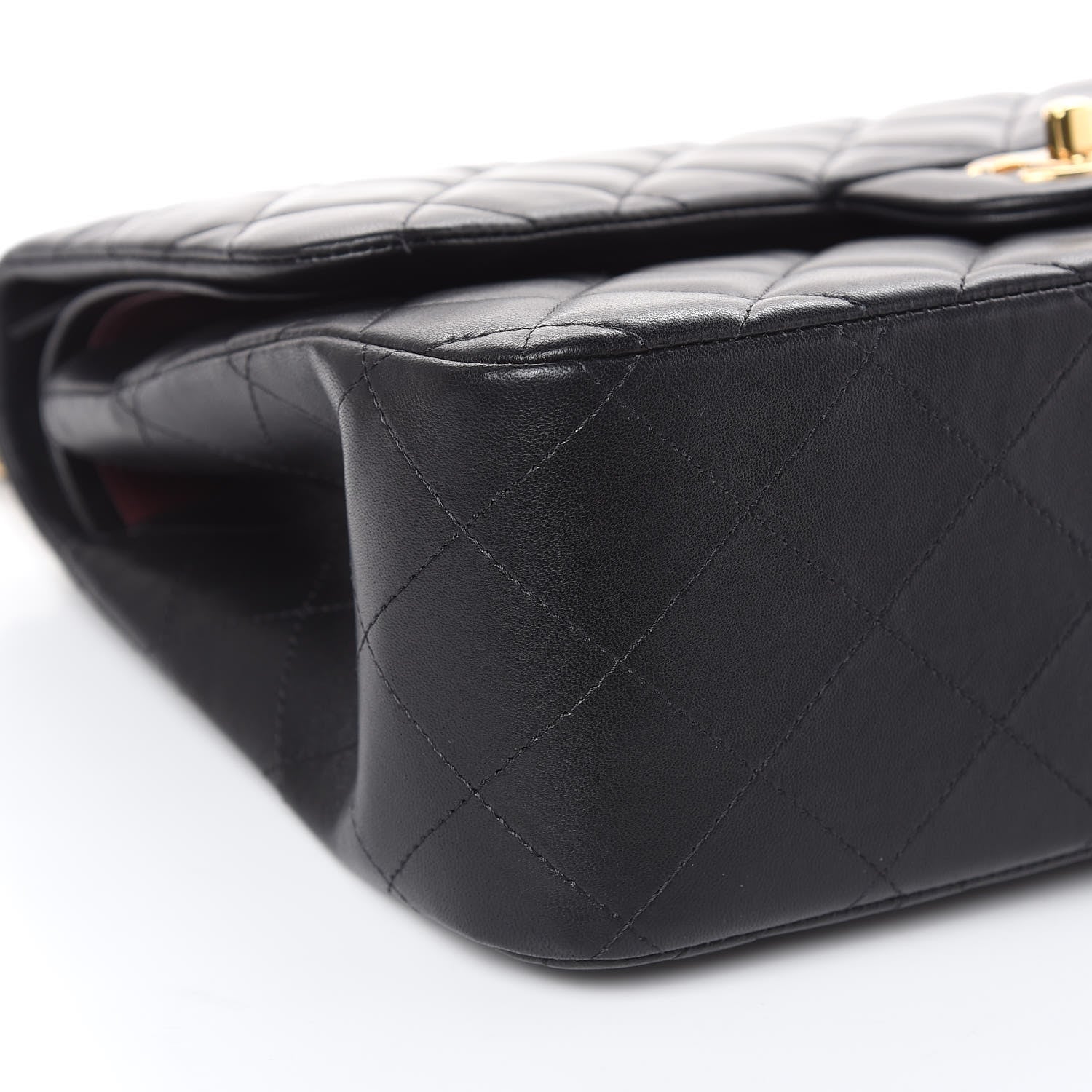 Chanel Lambskin Quilted Jumbo Double Flap Black 8 of 13