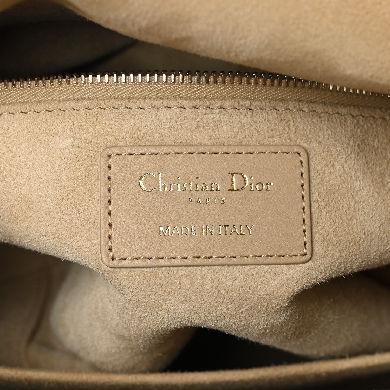 Christian Dior Lambskin Cannage Medium Lady Dior Sand 7 of 10