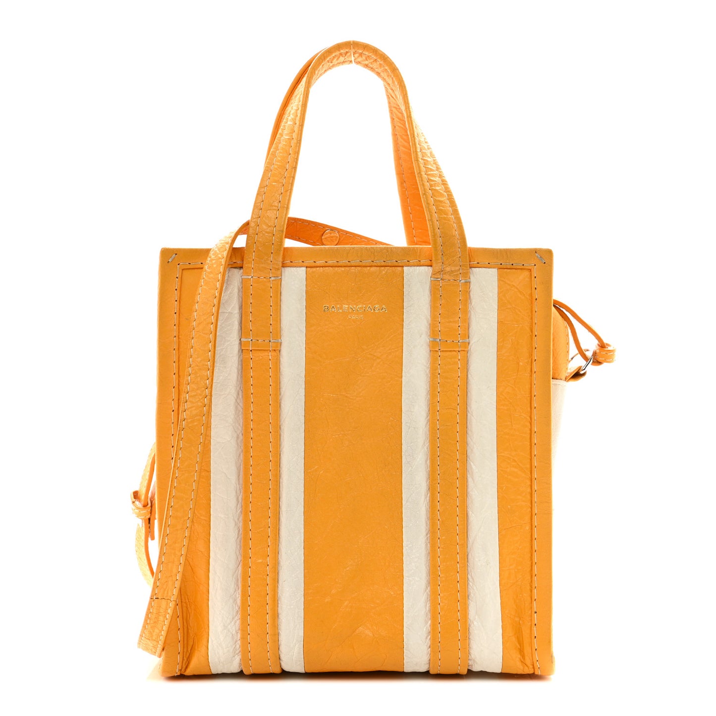 Veau Arena Multicolore XS Bazar Shopper Tote Jaune Miel White