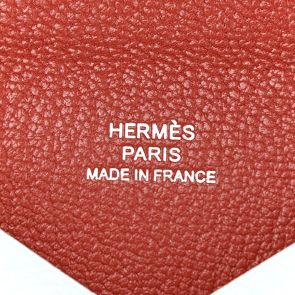 Hermes Chevre Mysore Verso Calvi Card Case Bleu Brume Brique 6 of 8