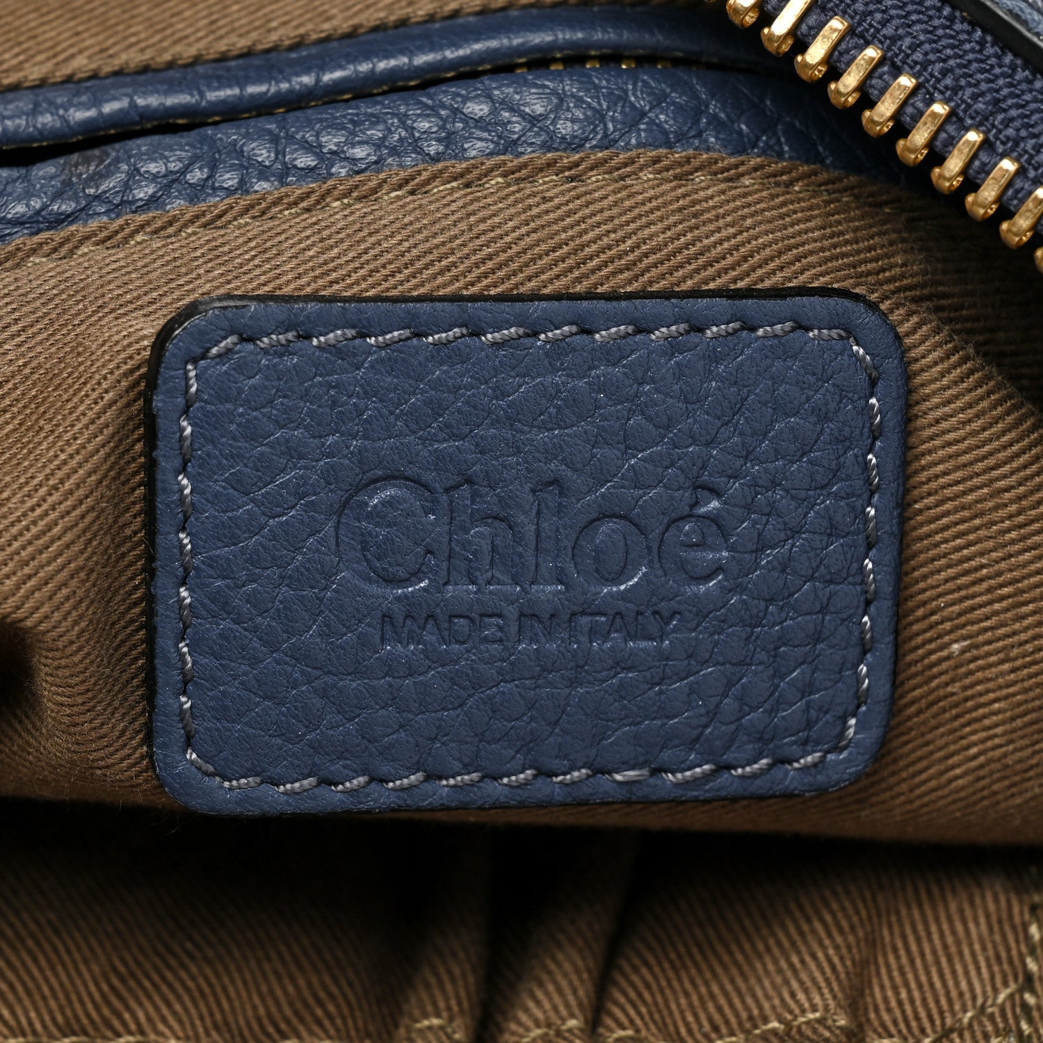 Chloe Calfskin Medium Marcie Satchel Royal Navy 7 of 10