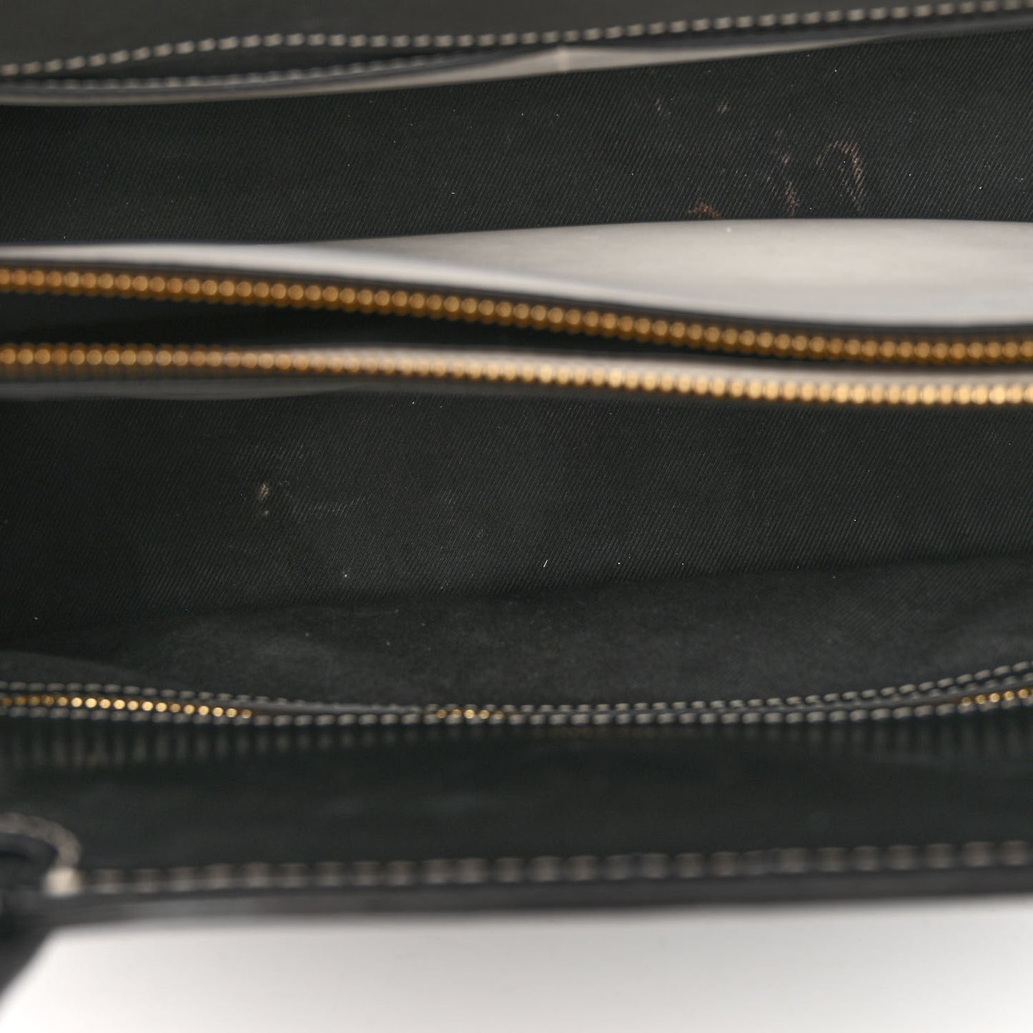 Calfskin Small Two Handle Title Bag Black
