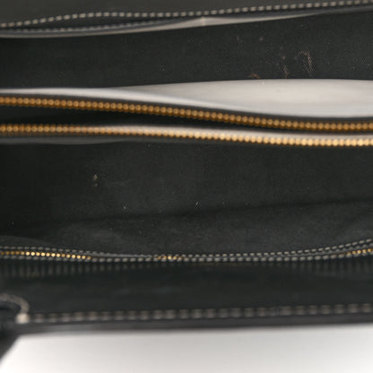 Burberry Calfskin Small Two Handle Title Bag Black 5 of 9