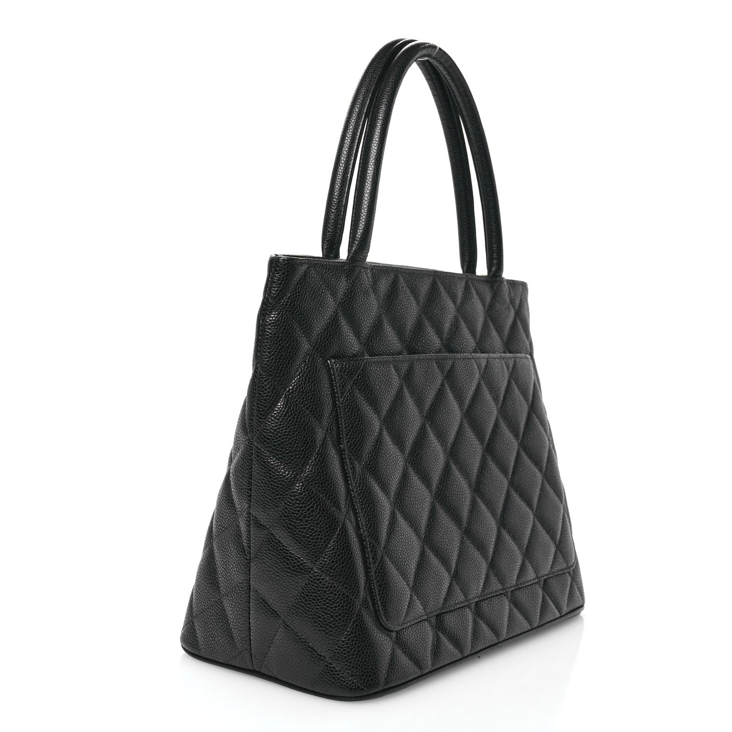 Caviar Quilted Medallion Tote Black