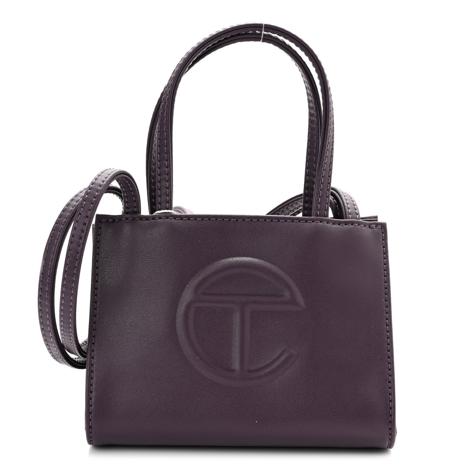 Telfar Vegan Leather Small Shopping Bag Eggplant 1 of 10