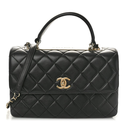 Chanel Lambskin Quilted Medium Trendy CC Flap Dual Handle Bag Black 1 of 10