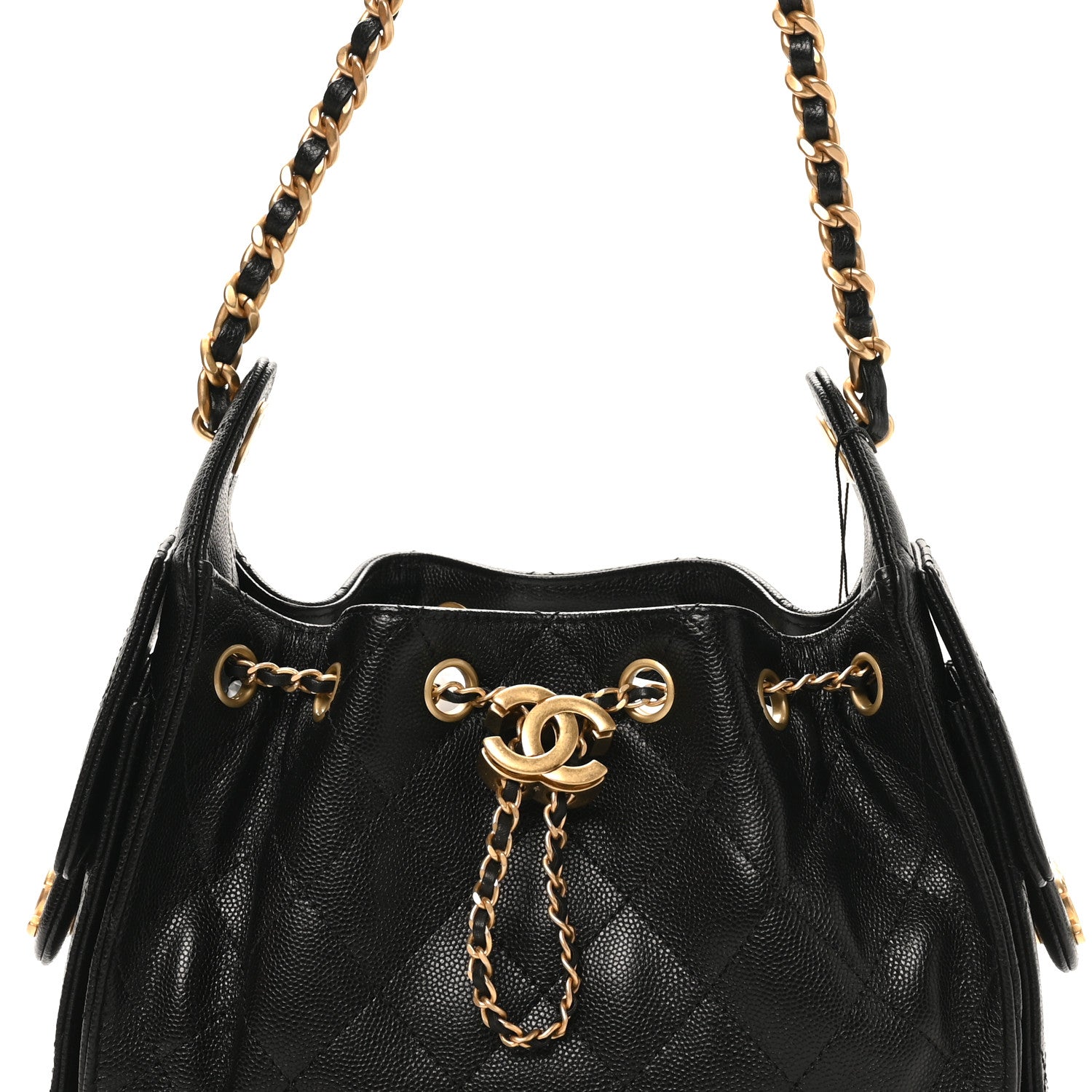 Chanel Caviar Quilted Mini Chanel 25 Handbag Black 8 of 11