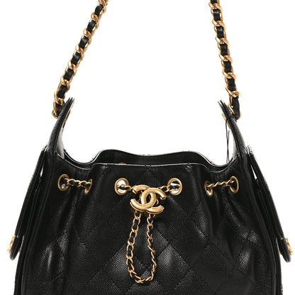 Chanel Caviar Quilted Mini Chanel 25 Handbag Black 8 of 11