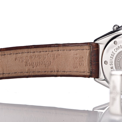 Breitling Stainless Steel Alligator 37mm Windrider Sextant Chronograph Quartz Watch Grey B55046 6 of 8