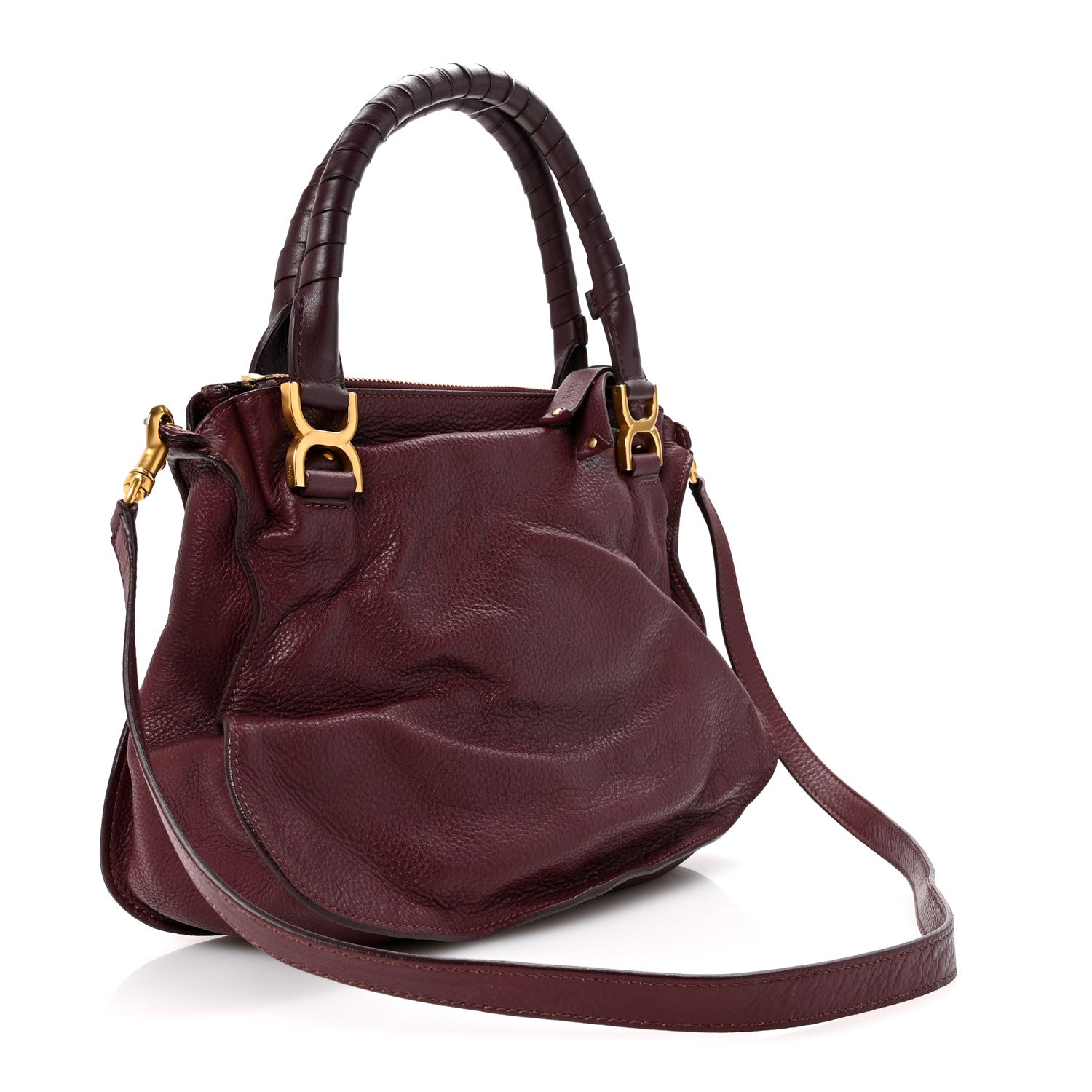 Chloe Calfskin Medium Marcie Satchel Wild Purple 3 of 14