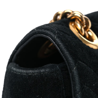 Gucci Velvet Matelasse Small GG Marmont Shoulder Bag Black 14 of 15