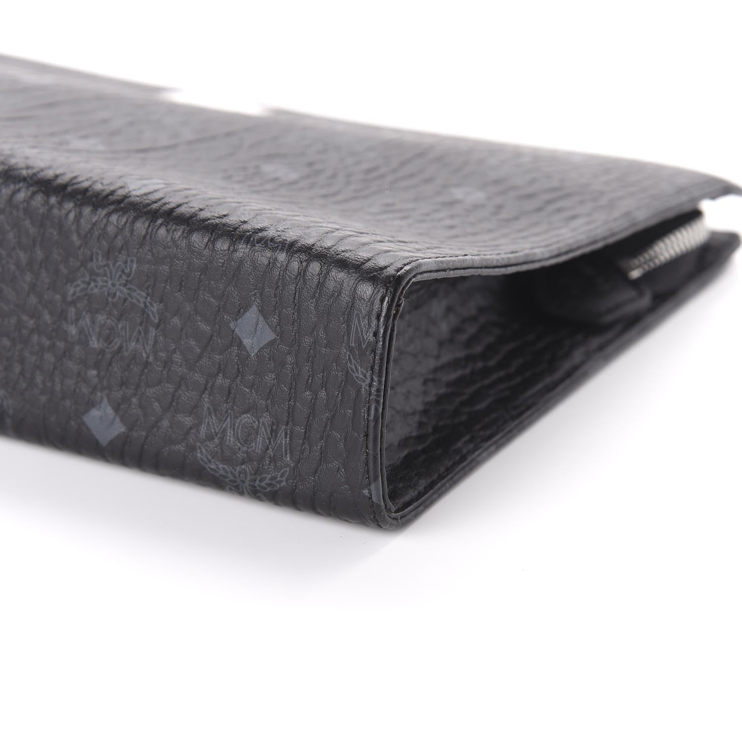 MCM Visetos Medium Zip Pouch Black 7 of 9