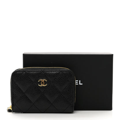 Chanel Caviar Quilted Classic Zipped Coin Purse Black 5 of 8