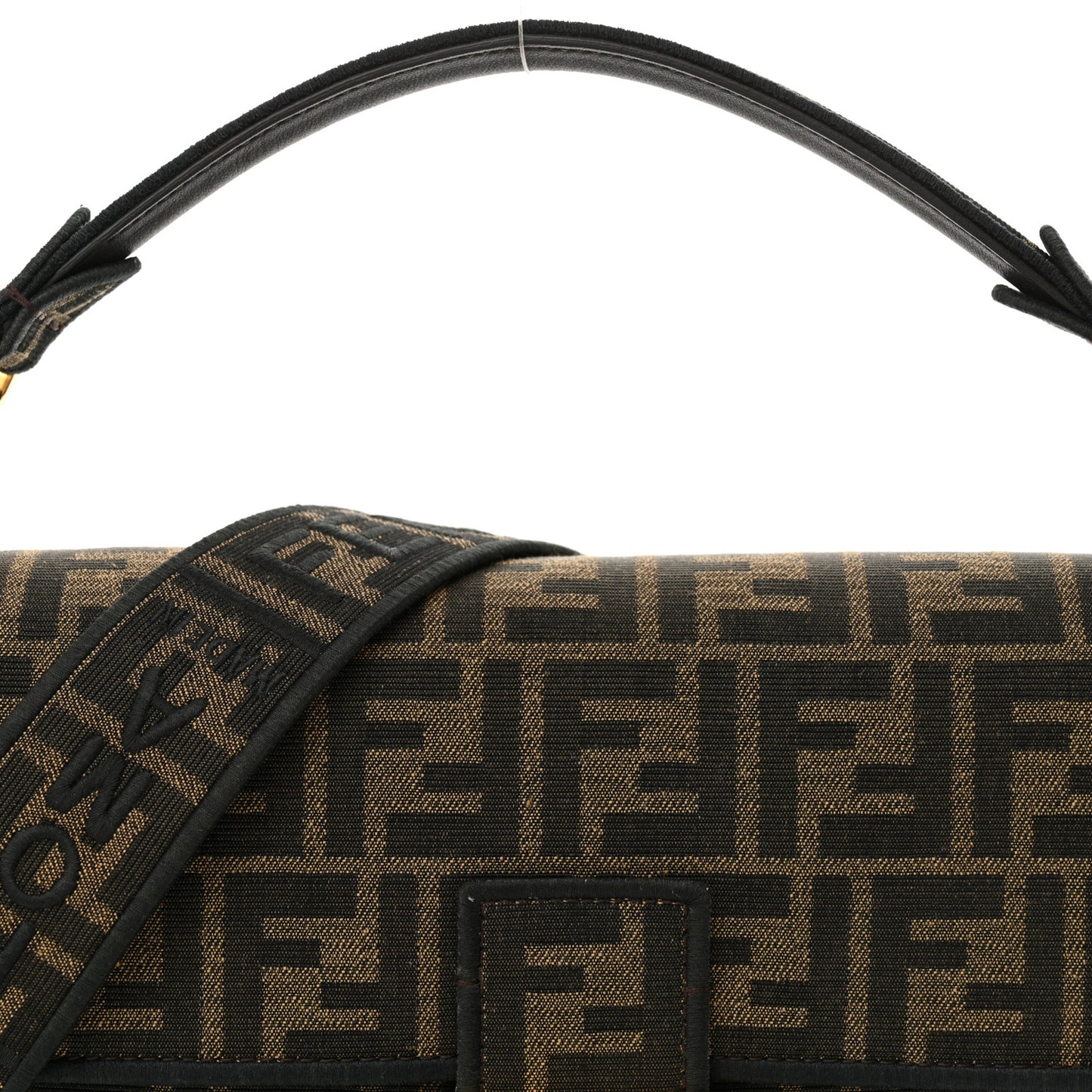 Fabric Jacquard FF 1974 Medium Baguette Tobacco Moro Black