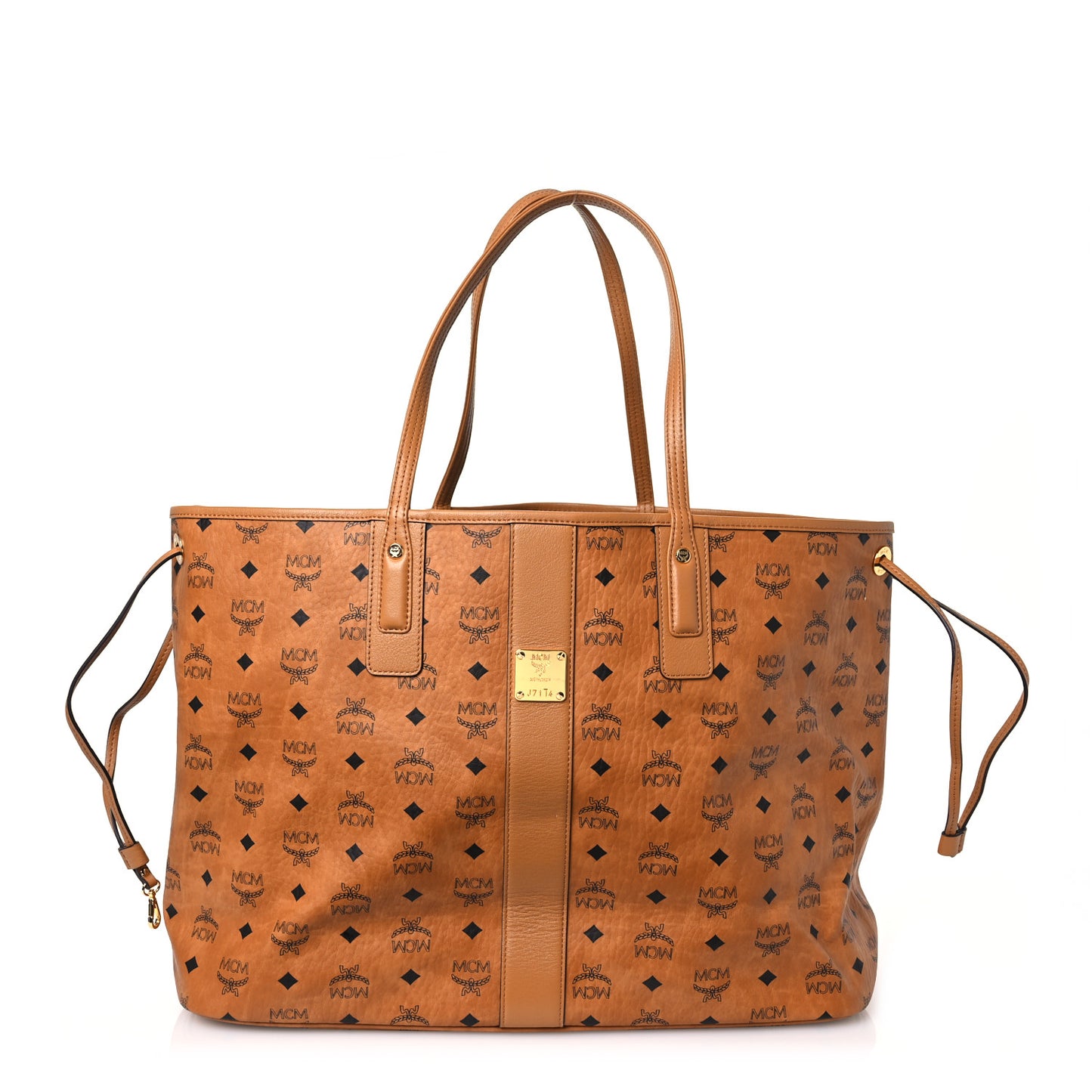 Visetos Large Liz Reversible Shopper Tote Cognac