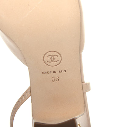 Chanel Lambskin Cap Toe CC Slingback Pump 36 Beige Dark Beige 9 of 11