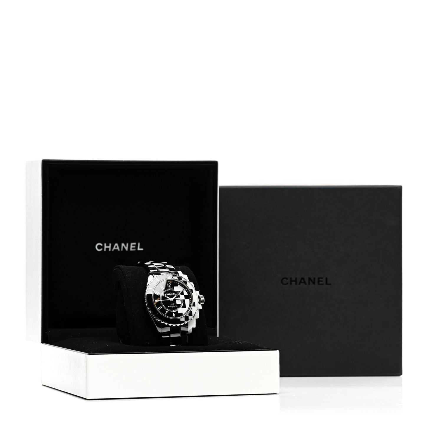 Stainless Steel Ceramic 38mm J12 Cybernetic Automatic Watch Black