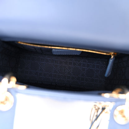 Christian Dior Lambskin Cannage Small My ABCDior Lady Dior Denim Blue 4 of 9