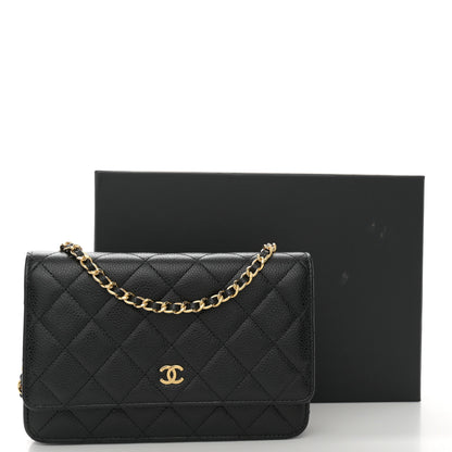 Chanel Caviar Quilted Wallet on Chain WOC Black 11 of 11