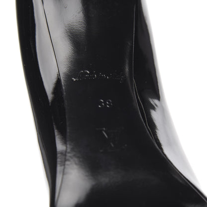 Louis Vuitton Patent Monogram Call Back Pumps 38 Black 7 of 9