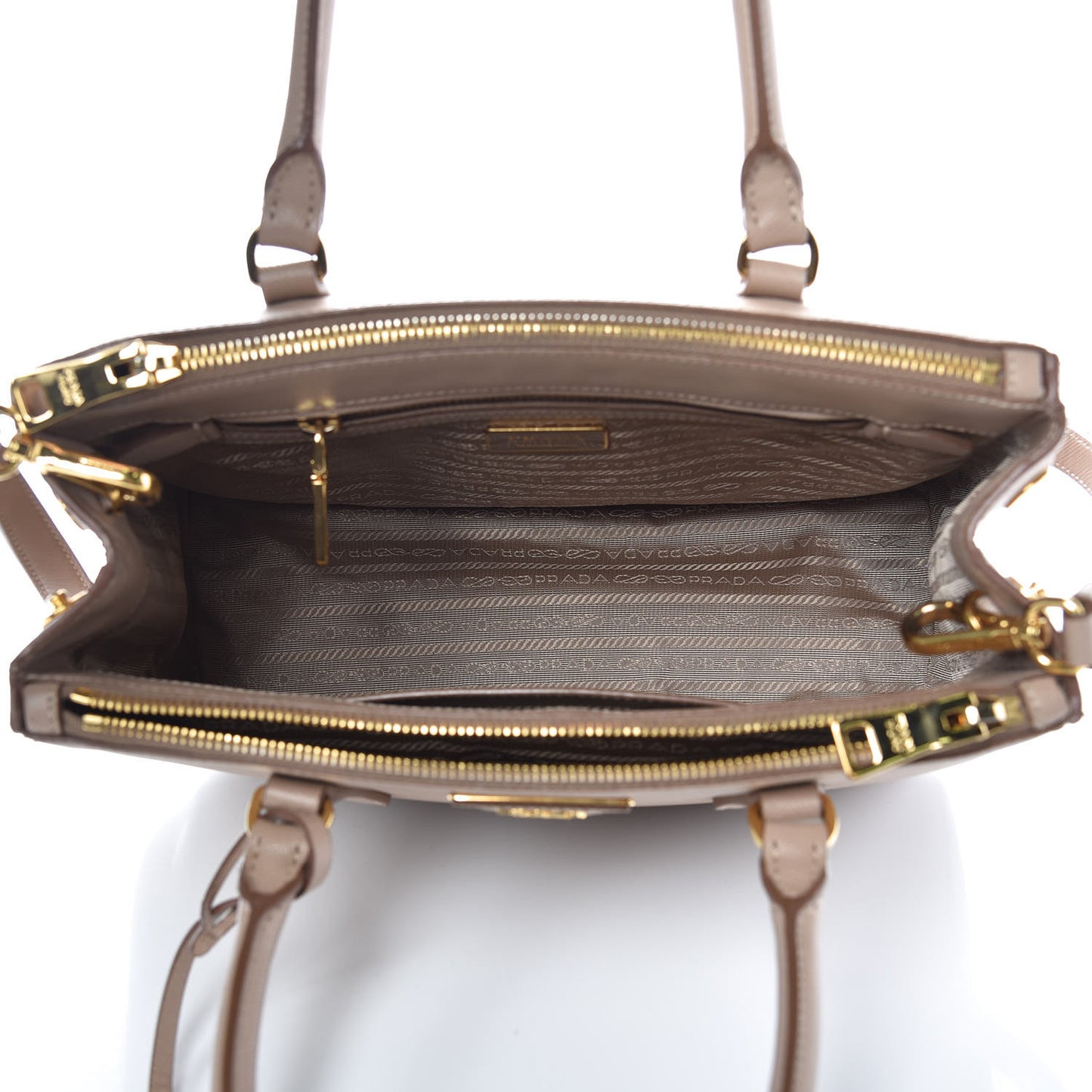 Saffiano Small Galleria Double Zip Tote Cammeo