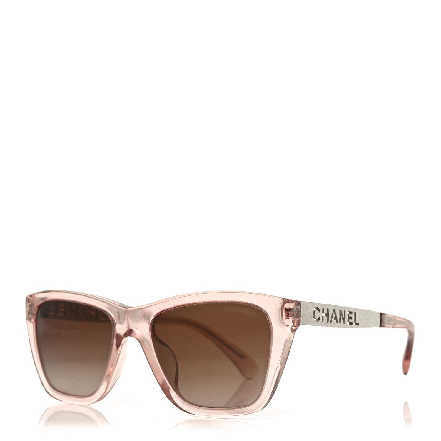 Chanel Acetate Metal Rectangle Sunglasses 5442 Pink 1 of 7