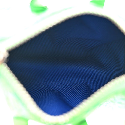 Louis Vuitton Taurillon Illusion Mini Keepall Earphones Pouch Bleu Vert 2 of 4