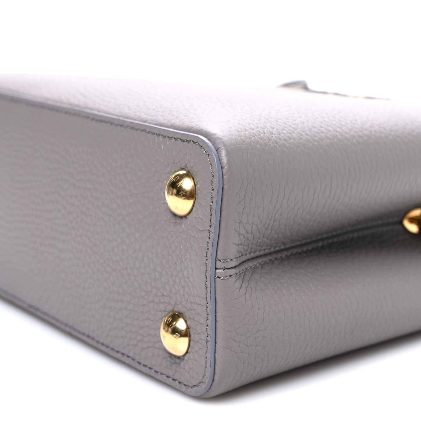 Taurillon Snakeskin Capucines BB Steeple Grey