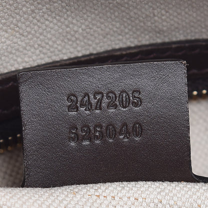Gucci Monogram Vintage Web Medium Boston Dark Brown 7 of 13