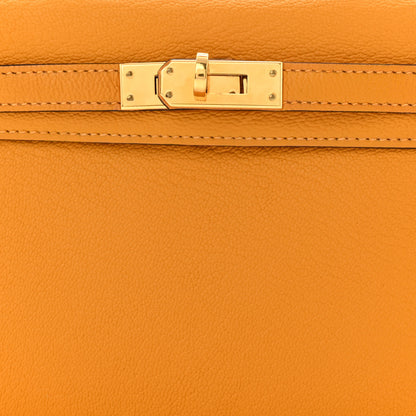 Hermes Chevre Mysore Mini Kelly Sellier 20 Jaune D'or 8 of 10
