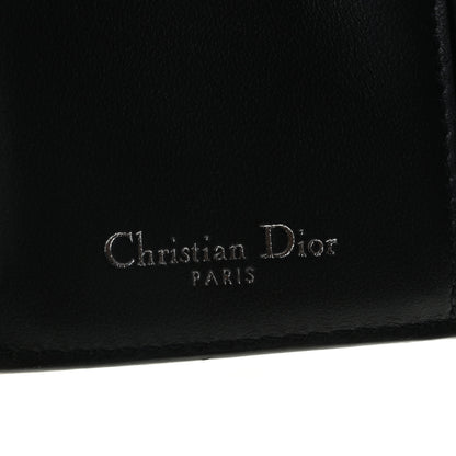 Christian Dior Metallic Patent Micro-Cannage 30 Montaigne Lotus Wallet Onyx Black 6 of 8