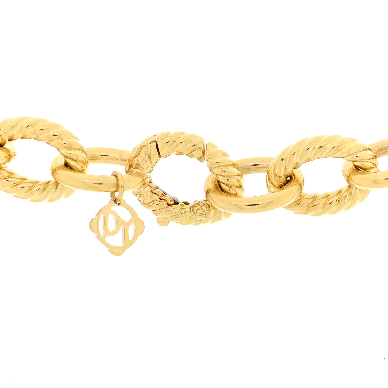 David Yurman 18K Yellow Gold 12mm Large Oval Link Necklace 4 of 4
